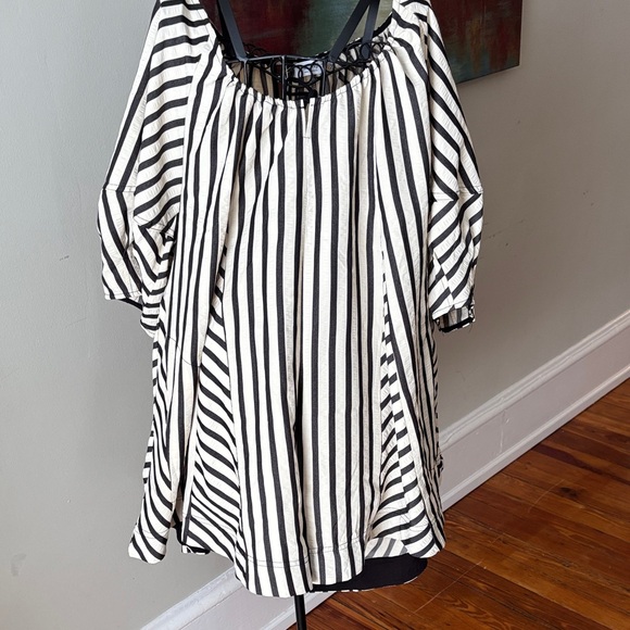 Black and White Striped Romper - Picture 1 of 6